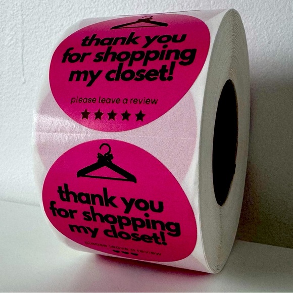 Thank you for shopping my closet , please leave a review sticker label new - Picture 3 of 11
